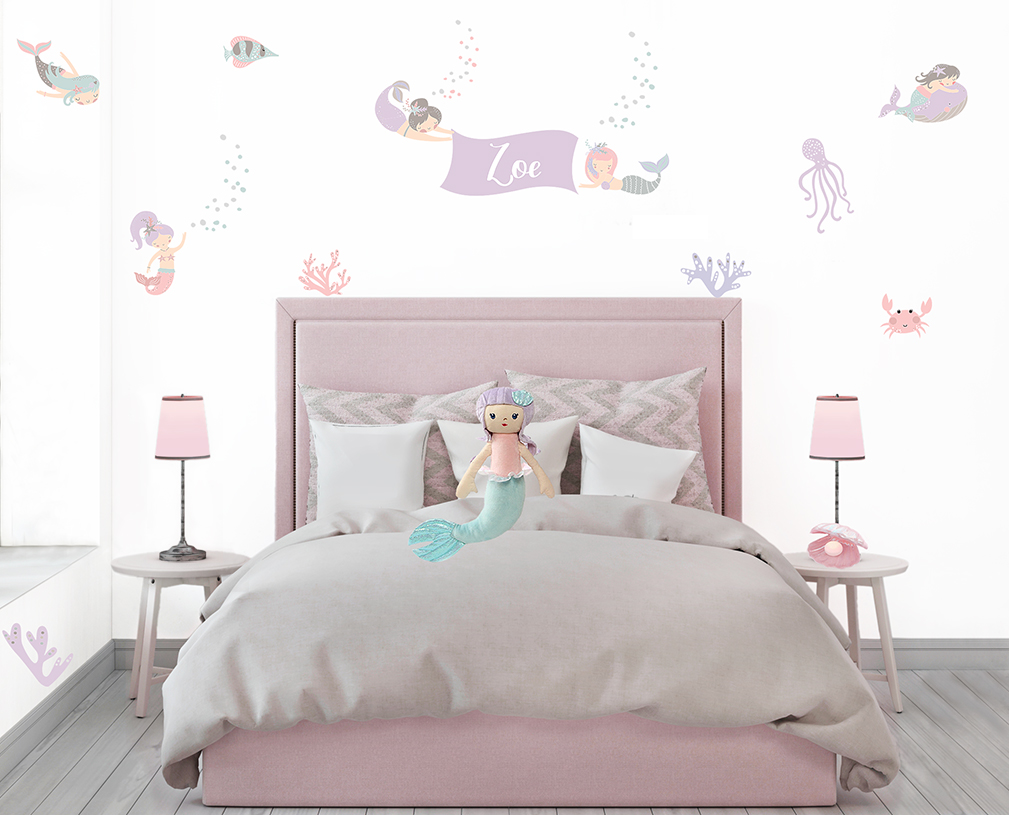 Chamelle Designs Wall Decals Mermaid theme room