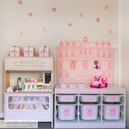 Mendls Patisserie bakery removable decal for Ikea Duktig play kitchen hack - Chamelle Designs