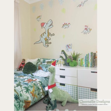 Dinosaur Wall Decals for childrens bedroom interiors decor - Chamelle Designs - Christmas