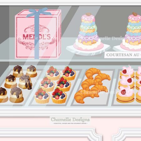 Mendls Patisserie bakery removable decal for Ikea Duktig play kitchen hack - Chamelle Designs