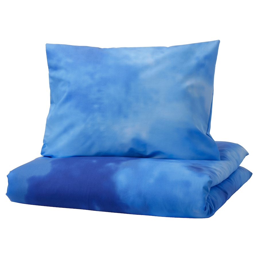 Ikea childrens bed linen duvet covers quality thread count blavingad tie dye blue